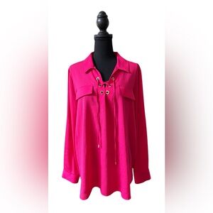 Calvin Klein Bright Pink Textile Blouse